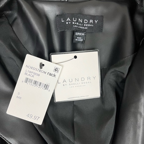 NWT Laundry By Shelli Segal Polyurethane Notched Collar Single Button Blazer S - Picture 9 of 15